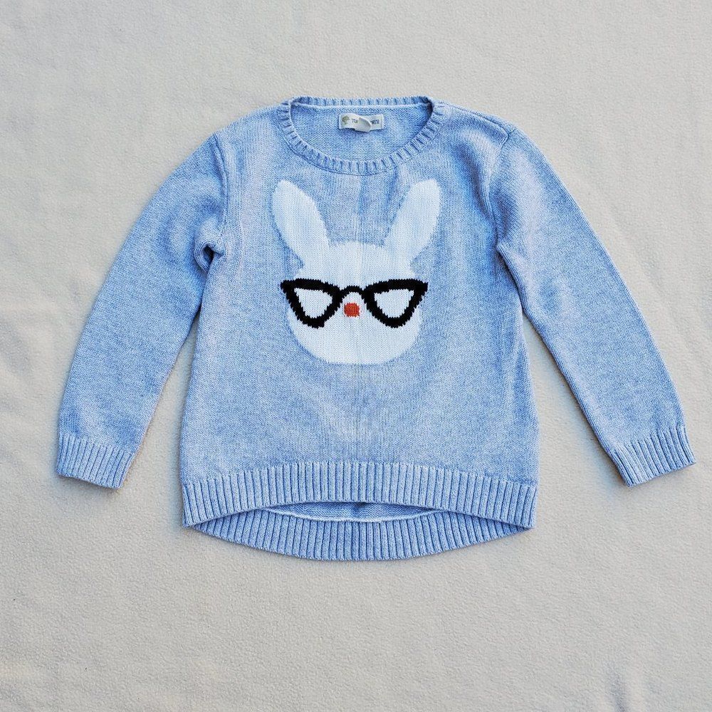 Tucker + Tate long sleeve sweater with a bunny rabbit on the front